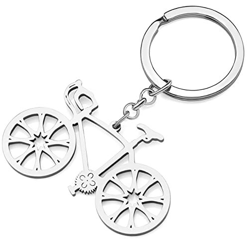 WEVENI Stainless Steel Cute Road Bike Keyring Bicycle Key Chain Rings Jewelry Car Charms for Women Girls Cycling Enthusiasts2