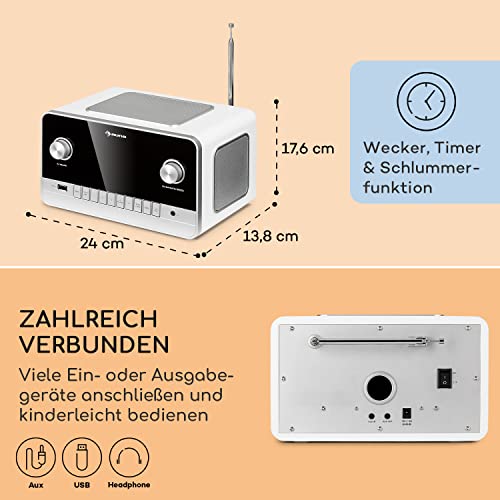 auna Connect 150 MKII 2.1-Internetradio - smartes WLAN-Radio mit Breitbandlautsprechern, Bluetooth Webradio DAB/DAB+/FM Empfang, 2,8" TFT-Anzeige, App-Steuerung, schwarz – Bild 7