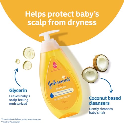 Image of Johnson's Baby No More Tears Baby Shampoo, 500ml (Pack of 2)