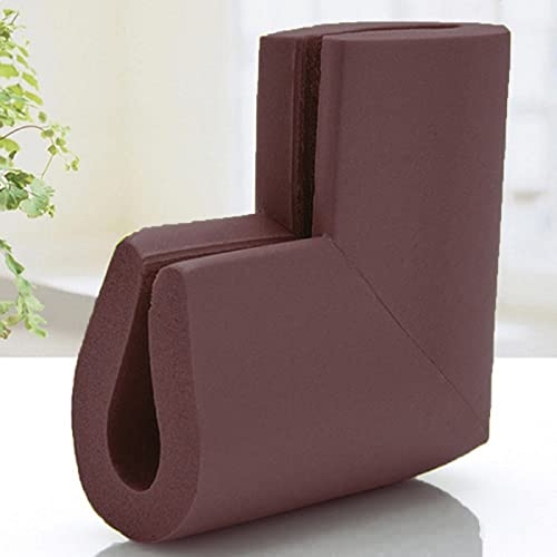 Image of Baby Safety Child Proofing U Shape Edge Protector Corner Cover Guards Cushion for Glass Table and Thin Table Tops (Brown) (Pack of 12)