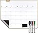 Magnetic Dry Erase Calendar Board - 17 x 13-inch Whiteboard with 4 Magnetic Markers and Eraser, Monthly Planner for Refrigerator, Kitchen and Office