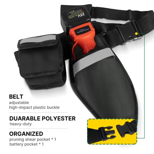 T Tovia Cordless Electric Pruner Kit, 1.6 Inch Pruning Shears And 5 Inch Handheld Electric Chain Saw With 75 Inch Foldable Extension Pole, 2 Pack 25V Lithium Batteries, Gardening Tool Belt, Sk5 Blades #TOP5