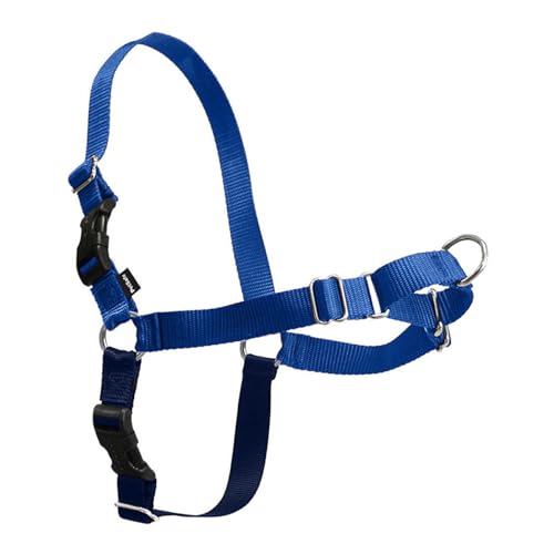 PetSafe Easy Walk No-Pull Dog Harness - The Ultimate Harness to Help Stop Pulling - Take Control & Teach Better Leash Manners - Helps Prevent Pets Pulling on Walks, Medium/Large, Royal Blue/Navy Blue