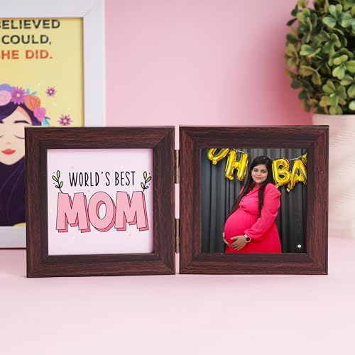 Image of Oye Happy - Glitter Hamper for New Mom | 5-in-1 Mother's Day Gift Set with Baby Letter, Photo Frame, Candle, Sash & Table Top | Thoughtful Gift for First-Time Moms