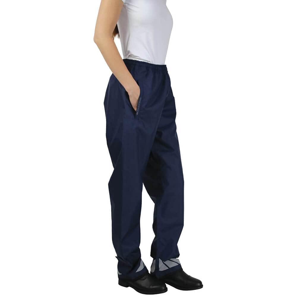HYFASHION Hy Equestrian Waterproof Pull-On Over Trousers - Medium - Navy
