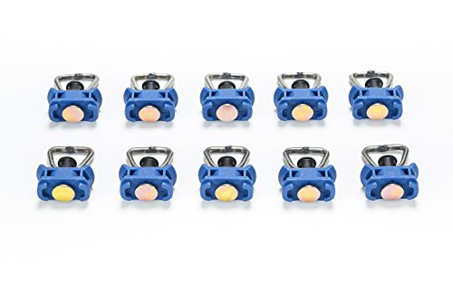 LOADCARE Single Fitting für Airlineschienen â Kunststoff Endbeschlag mit Federmechanismus â Zurröse für Zurrschiene â passend für Camper, PKW, LKW & Anhänger â stabil & schienenschonend (Blau,10) – Bild 6