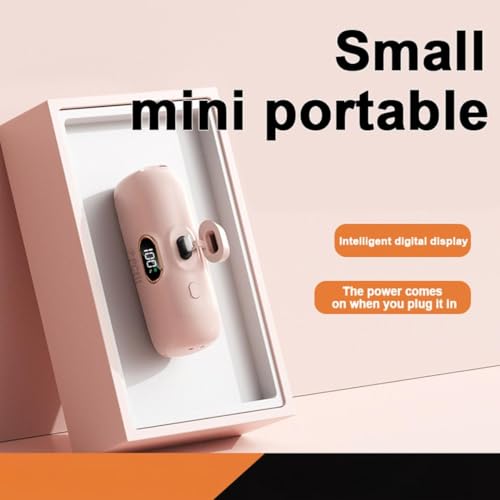 Image of Powerpod 5000mAh 22.5W Fast Charging Nano Powerbank, in-Built Type C Input /Output Pin, Type C PD Output, LED Battery Indicator, Compatible with Type C Smartphone, iPhone (Matte Black)