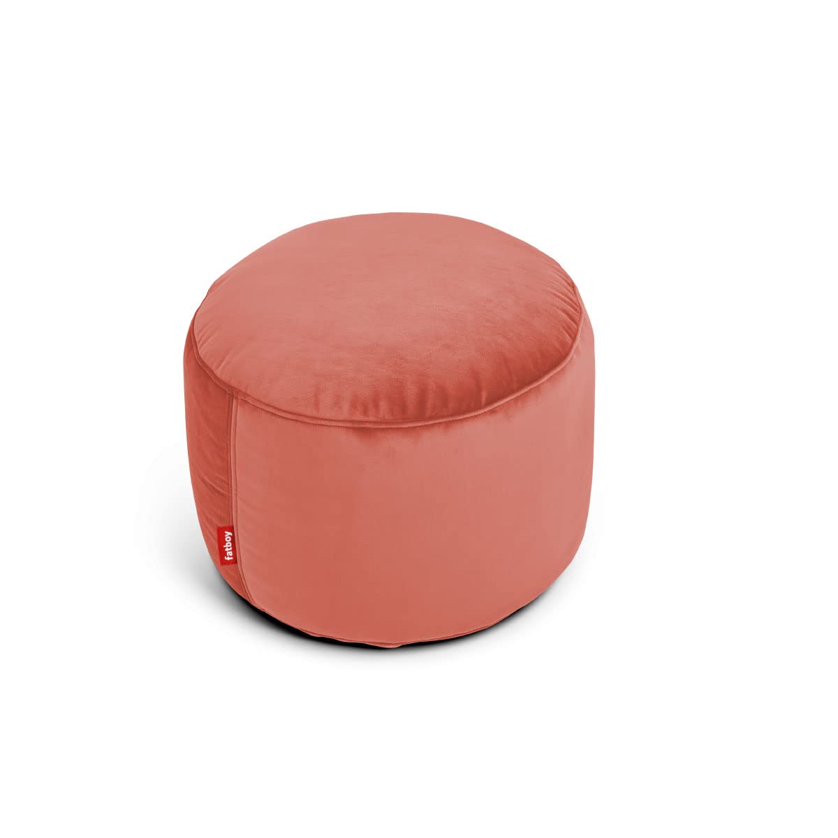 Fatboy® Point Pouf Velvet, Super soft, Anti-slip bottom, Removable cover, Pilling resistant, Indoor use (Rhubarb)