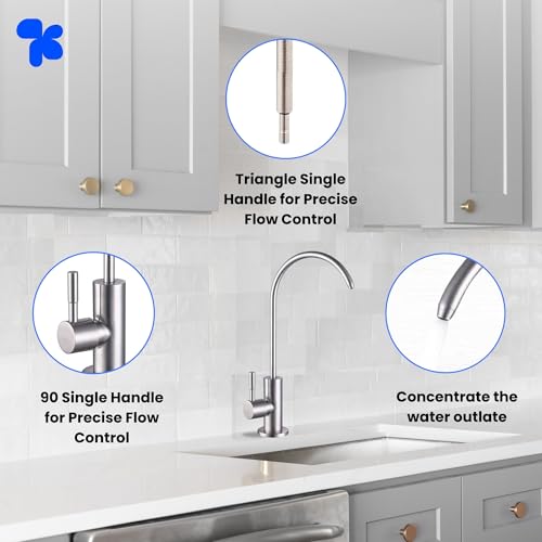 Image of AMPEREUS RO Tap| Premium RO Water Faucet for Water Purifier | Chrome Finish Stainless Steel Kitchen Sink Faucet with 360 Rotatable, Smooth Flow & Durable Design for Home Kitchen Use (Silver)