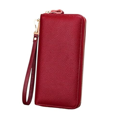 Women Genuine Leather Wallet Blocking Credit Card Holder Famale