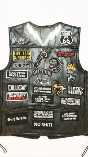 4" Do I Look Like I Give A F*** Novelty Biker Vest Embroidered Iron on sew on Patch Badge Motorcyle Emblem