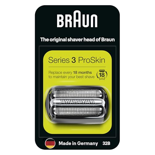 Braun 32B Noire, Tête De Rasoir De Rechange, Originale, Compatible Avec Les Rasoirs Series 3...