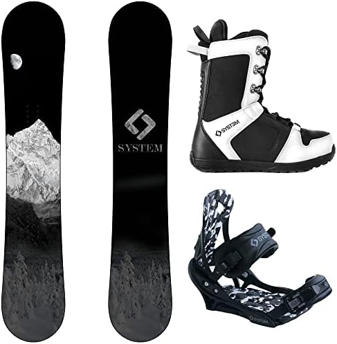 System MTN and APX Complete Men's Snowboard Package (156 cm, Boot Size 10)