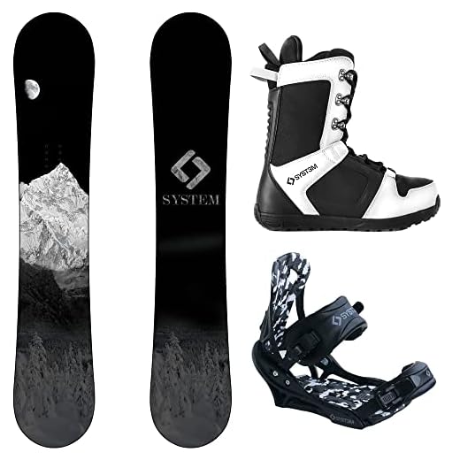 System MTN and APX Complete Men's Snowboard Package (153 cm, Boot Size 10)