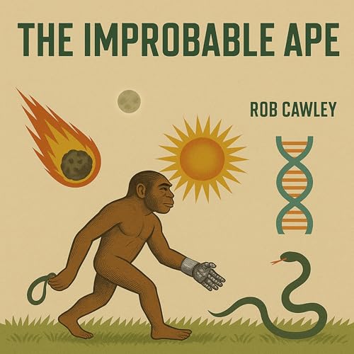The Improbable Ape - A Journey Through the Astronomical Odds of Human Existence. cover art