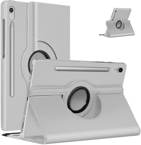 Rotating 360° Case for Samsung Galaxy Tab S8 Ultra / S9 Ultra / S10 Ultra 14.6 Inch (2022/2023/2024) – Premium PU Leather Stand Cover with Auto Sleep/Wake, Multi-Angle Viewing. (White)