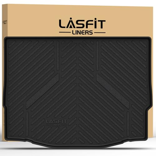 Image of LASFIT Cargo Mat for Ford Focus(Only Gas) 2012-2018,Focus RS 2016-2018 | Trunk Liner Fit Ford Focus 2012-2018 Hatchback Gasoline(No Subwoofer) All Weather Custom Fit TPE,1 PCS,Black