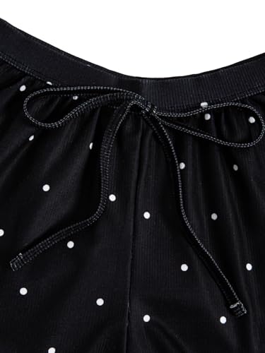 Image of MakeMeChic Women's Pajama Bottoms Floral Print Tie Front Micro Short Side Slit Summer Lounge Shorts