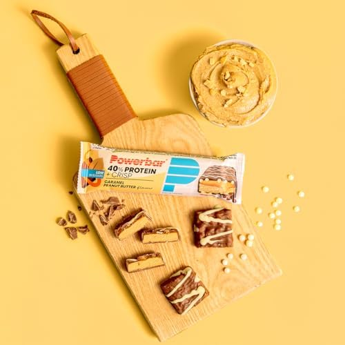 Power Barr 40% プロテイン プラス クリスプキャラメル ピーナッツバター 12x40g - 高タンパク質低糖バー