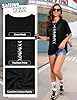 Lonya Women's T-Shirts Oversized Tops for Women Y2k Sun and Moon Graphic Tee Round Neck Bohemia Vintage Ladies Short Sleeve Retro Summer Casual Baggy Cotton Tee Tops, J-Black, XXL #4