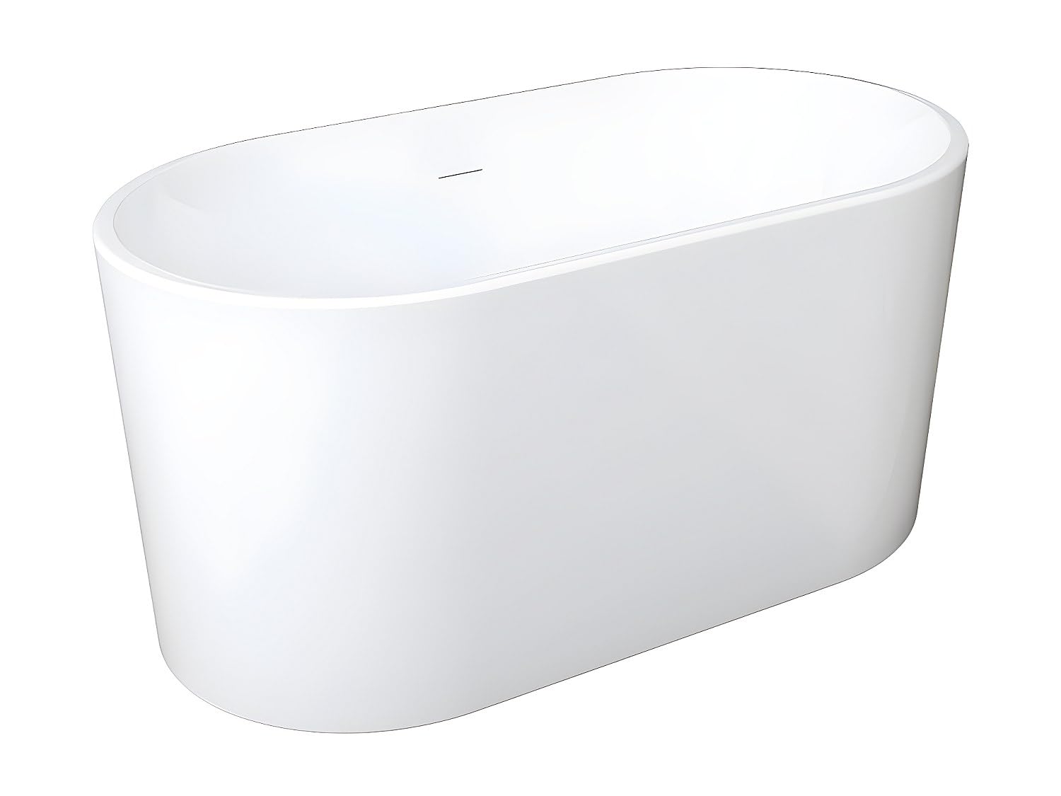 Vente-unique - Vasca da bagno freestanding 1 posto Apogon - acrilico - bianco
