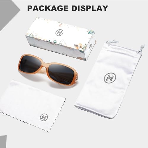 Image of HAOLOTA Polarized Sunglasses for Men Women Designer Driving Glasses Lightweight UV400 Protection