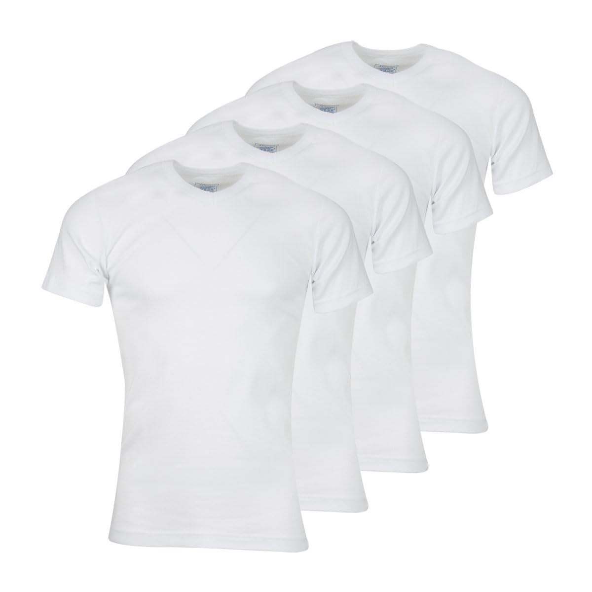 Athéna Men's Promo Tea Shirt Coton Organic Swimming Trunks (Pack of 4), White, M