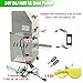EQCOTWEA 110V AC/24V DC Dual Power Sugarcane Juicer Machine, 3-Roller Vertical Electric Sugar Cane Press with Transformer, Commercial Stainless Steel Juice Extractor for Sugarcane Juice Shop, Bar