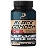 DEDICAD Black Cohosh Supplement - 3 Months for Menopause & Immune Health - Blend of 12 Potent Herb Includes Dong Quai, Chasteberry, Wild Yam, Red Clover, Black Pepper & Others - 90 Vegan Capsules