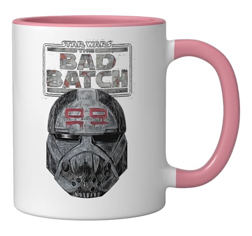 Taza cerámica Star Wars The Bad Batch Wrecker casco rosa/blanco miniatura 2