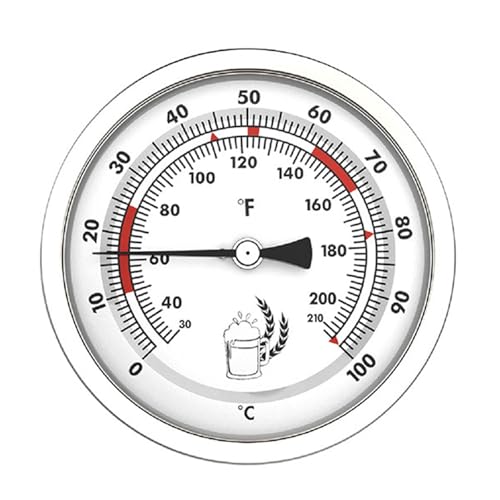 Thermomètre brassage maison bière vinificateur inox cadran