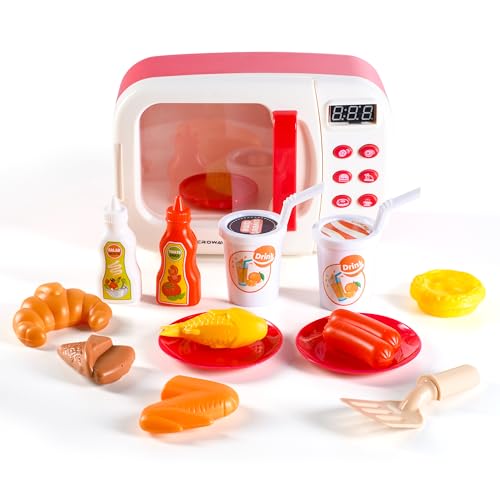 MINDNOOK Toddler Microwave Toys, Kitchen Playset with Light & Sound, Kids...