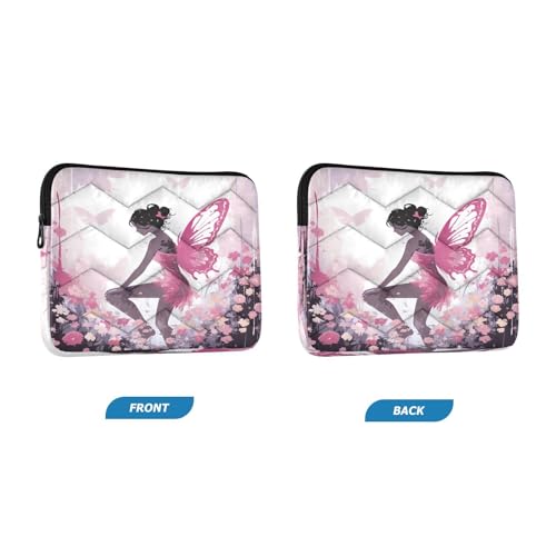 Funda para portátil de 13-14 pulgadas rosa con diseño de mariposa miniatura 2