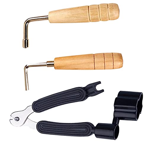 ibasenice 1set Multi-purpose Guitar String Winder Tool Guitar Repair Kit String Cutter Pin Puller for Electric Acoustic Bass and Banjo Easy to Use Compact and Versatile Supplies