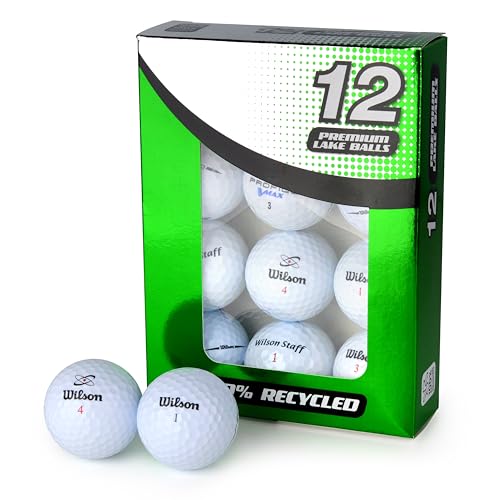 Second Chance Recycled Lake Golf Balls Used - 12 Pack - Grade A for Wilson Lakeballs