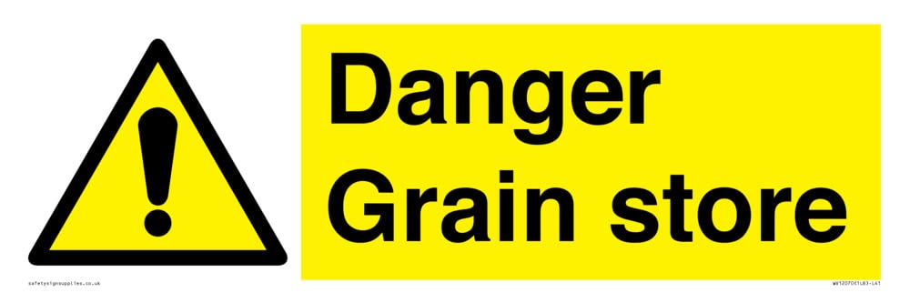 Danger Grain store Sign - 450x150mm - L41