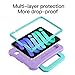LeiJue Kids Case for iPad Mini 7 (A17 Pro) 2024 /iPad Mini6 2021, Light Weight Heavy Duty/Shockproof/Drop Proof with Handle/Kickstand, Child Friendly Cover for iPad Mini 7th/6th Gen 8.3inch (Purple)