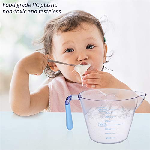 juehu 3-delige plastic maatkan, Plastic maatbeker, maatkan Set Transparante plastic kan Set voor Keuken, Meetbekers en Lepels Set, 200ml, 400ml, 900ml, Voeg 5stuk Kleur Meetlepel - Image 4