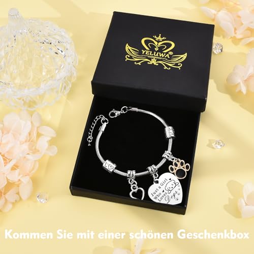 YELUWA Hunde/Pferd Armband für Mädchen, Tier Armbänder Nur ein Kind das Hunde Liebt, Inspirierende Armbänder für Tier Liebhaber Freunde Tochter Schwester