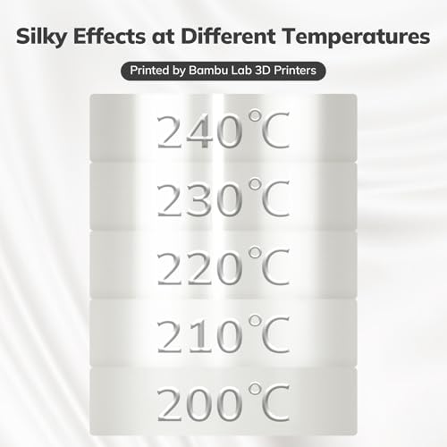 Image of AMOLEN Silk PLA Filament 1.75mm 3D Printer filaments, Shiny White Filament for 3D Printing, 1kg(2.2lbs) Spool, Compatible with Most Printer(Silk White)