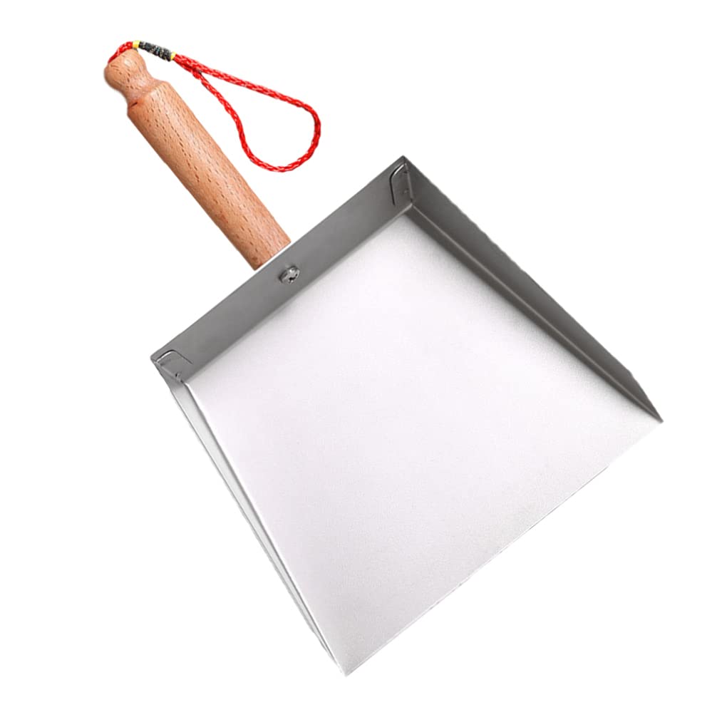 VOSAREA Mini Dustpan Stainless Steel Small Dustpan Portable Short Handle Compact Dust Pan for Workshop Table Desk Key Board