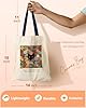 Miss Adola Tote Bag for Women Girls Aesthetic Canvas Tote Bag Inspired Gift Reusable Casual Bag for Work Shopping Travel, Cat In Flower #1