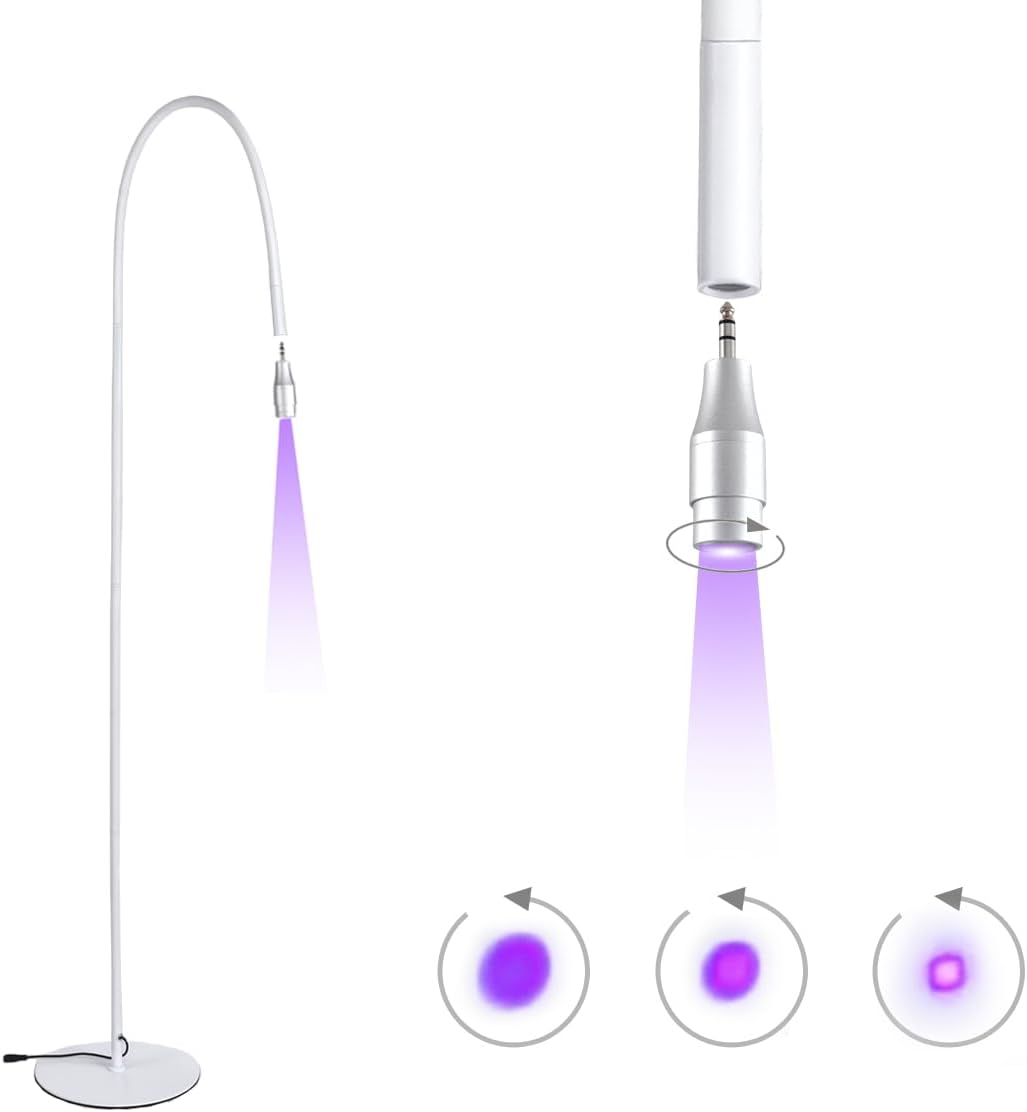 UV Lamp for Eyelash Extensions - UV Light with Foot Pedal - Enhances Lash Longevity - Lash Artists, Nail Tech, Makeup Studios - Essential to Cure UV Eyelash Extension Glue | Adjustable Spot Size