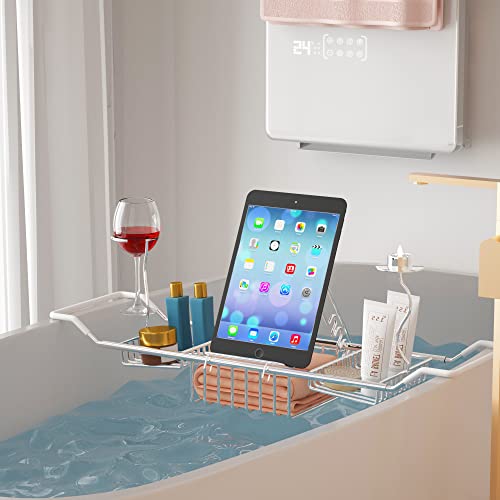 Ipegtop AL0022 304 Stainless Steel Bathtub Caddy Tray Expandable Bath Organizer thumb #2