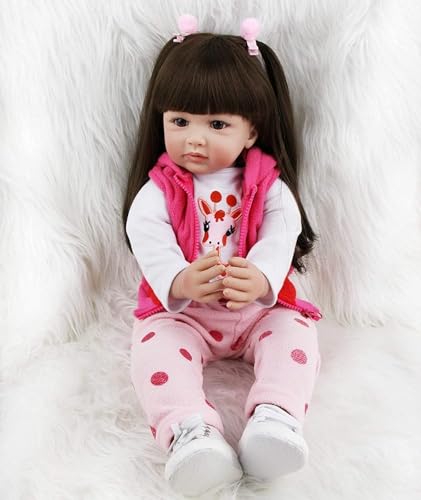 Muñeca Reborn Bebé Realista 60 cm de Vinilo y Silicona miniatura 6