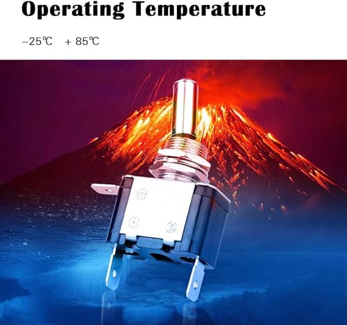 12V LED Toggle Switch, Waterproof SPST 20A ON/OFF Lighted Rocker Toggle Switch for Car Marine RV Vehicles Truck Boat Dash Auto (5PCS) - Image 5