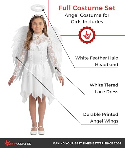 Disfraz Ángel Blanco para Niñas miniatura 2