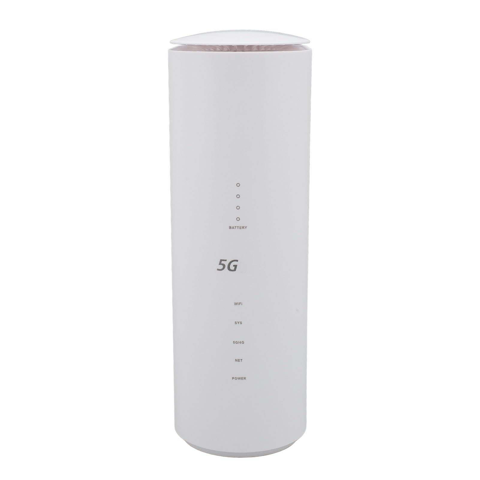 Topiky Router Scheda SIM 5G CPE, Router WiFi 6, Modem 5G Dual Band 2.4G 5.8G con Slot per Scheda SIM Router Gigabit Ethernet con 8 Antenne Ad Alto Guadagno 4x4 Mimo (EU)