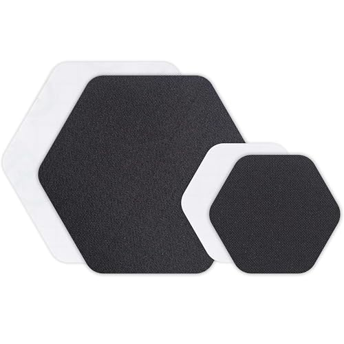 GEAR AID Fita hexagonal Tenacious 6,3 cm e 3,8 cm, tecido externo de nylon, adesivos de reparo de vinil, descasque e cole para fixar furos em jaquetas, equipamentos de chuva, tendas, lonas e muito
