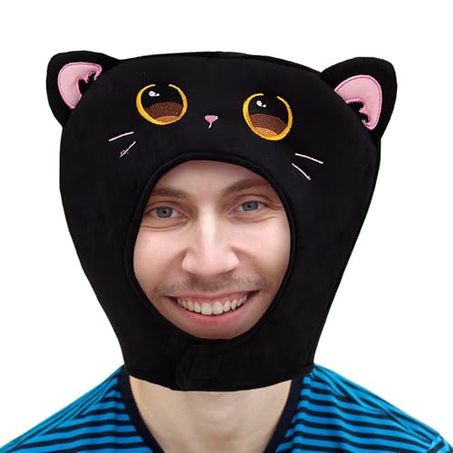Xistuoz Sombrero de orejas de gato, bonitos sombreros de gato de dibujos animados | Accesorios cálidos para fotos de fiesta, divertidos accesorios de cosplay para niños, cumpleaños, Pascua y Navidad